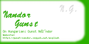 nandor gunst business card